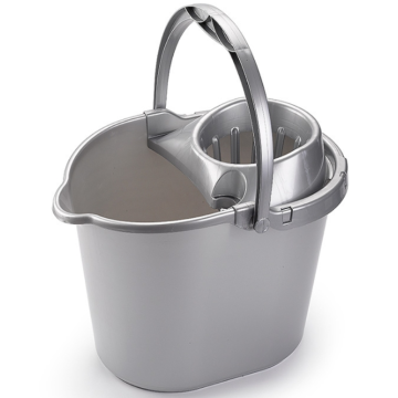 Plasticforte Mop Bucket Silver 14 Litres