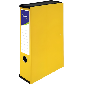 Lyreco Foolscap Box File Yellow