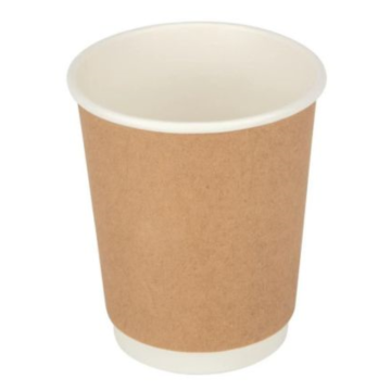 Kraft Double Wall Hot Drink / Coffee Cup 8oz (Pack 25) [500]
