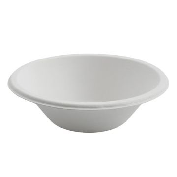 Bagasse White Round Bowl (227ml/8oz) TB1 (Pack 50)