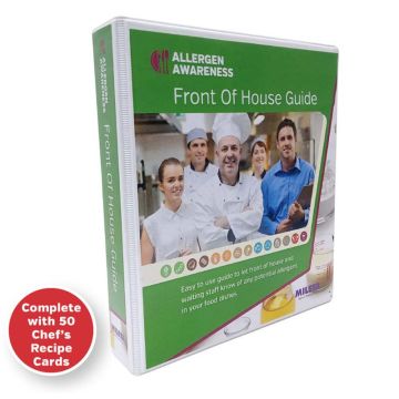 Chef Dishes Staff Allergy Guide, A5 Ring Binder with 50 Cards