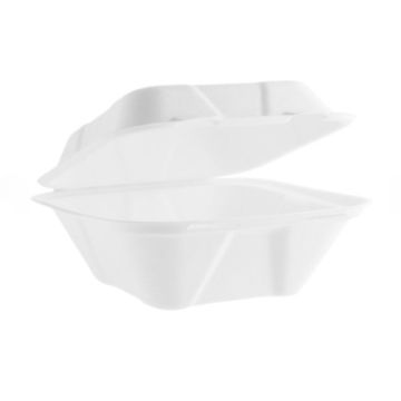 Vegware Compostable 7 x 7&quot; Nourish Moulded Fibre Clamshell (Pack 50)