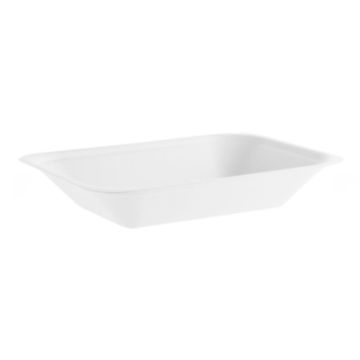 Vegware Compostable 16oz / 400ml Medium Nourish Moulded Fibre Chip Tray (Pack 50)