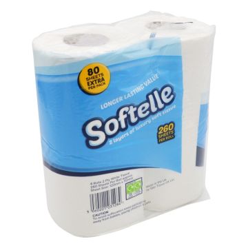 Softelle Luxury Toilet Roll Tissue 2ply 260 Sheets (Pack 40)