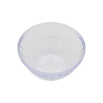 Reusable Clear Plastic Round Snack Bowl 10cm (Pack 3)