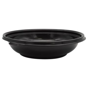 Black Microwaveable Food Container Bowl 500ml (Pack 70)