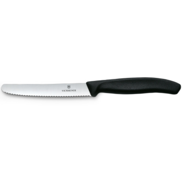 Victorinox Polypropylene Tomato Utility Knife Serrated Edge in Black 11cm (Pack 6)