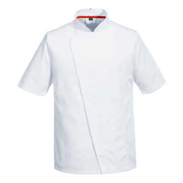 Mesh Air Pro X Large Chef&#039;s Jacket Short Sleeve White