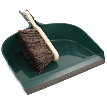 Large Dustpan &amp; Stiff Bassine Brush
