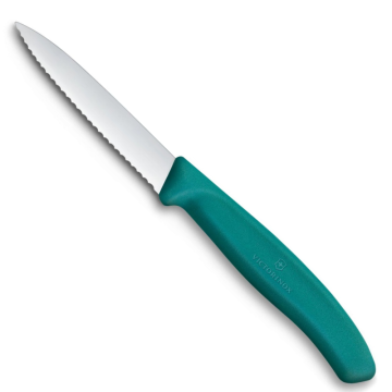 Victorinox Polypropylene Paring Knife with Pointed Tip Serrated Edge in Green 8cm