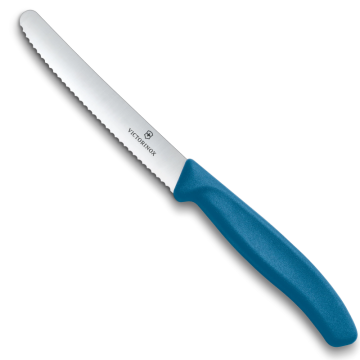 Victorinox Polypropylene Tomato Utility Knife Serrated Edge in Blue 11cm