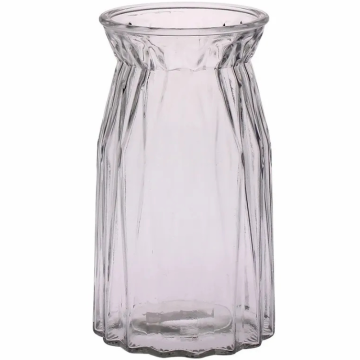 Ribbed Vanity Glass Vase 20cm