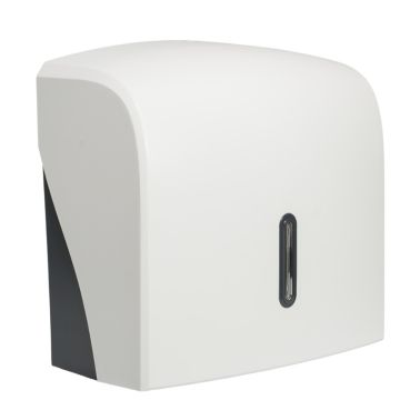 Halo White Small Hand Towel Dispenser with Graphite Insert