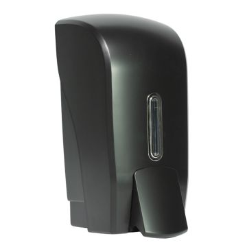 Halo Black Liquid Soap Dispenser 1 Litre with Silver Insert