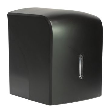 Halo Black Centrefeed Blue Roll Dispenser with Silver Insert