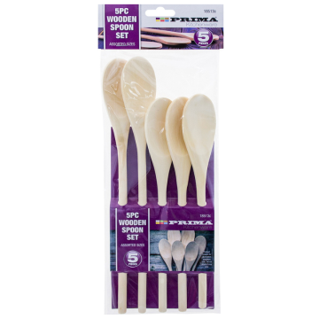 Prima Wooden Spoon Set (Pack 5)