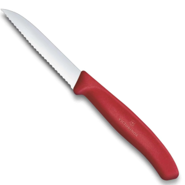 Victorinox Polypropylene Paring Knife Serrated Edge in Red 8cm