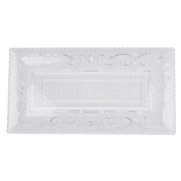 Plasticforte Crystal Plastic Serving Tray 15 x 28.5cm