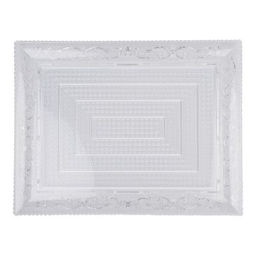 Plasticforte Crystal Plastic Serving Tray 29 x 38cm