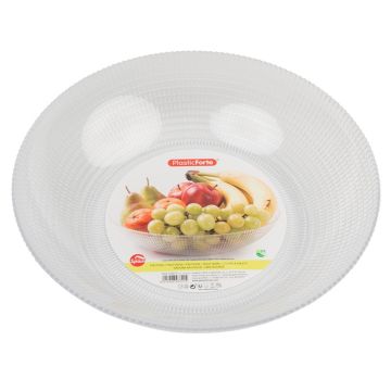 Plasticforte Clear Plastic Serving Bowl 30cm