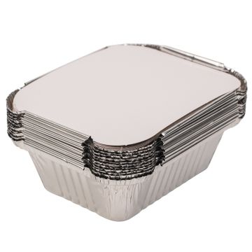 Aluminium No 1 Foil Container with Lid (Pack 10)