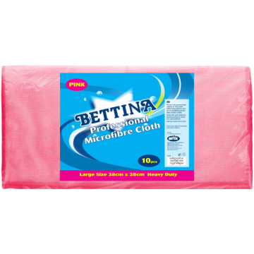 Bettina Professional Microfibre Cloth Pink (Pack 10)