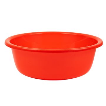 Round Plastic Basin/Bowl 18&quot; Red