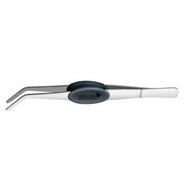Deglon Dress Class 16cm Curved End Tweezers