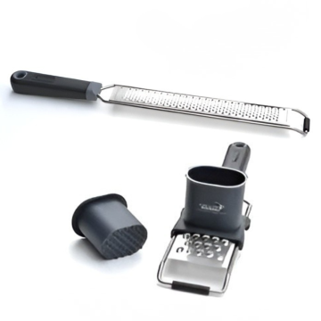 Deglon Push Food Grater Set &amp; Holder 3pcs (Fine Narrow &amp; Extra Coarse Wide)