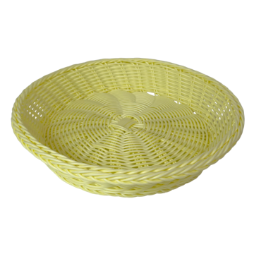 Woven Rattan Basket Round Natural 26cm x 5cm