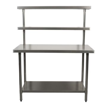 Catering Stainless Steel Preparation Table with Gantry 1200mm