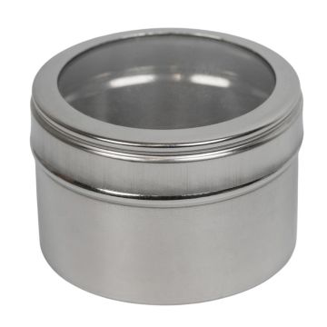 Stainless Steel Container with See Through Lid No4 8x6cm