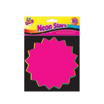 Art Box 20 Fluorescent Stars 15 x 15 cm (Pack 20)