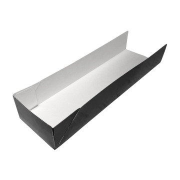 Black Cardboard Hotdog Tray Open Ended (Pack 250)