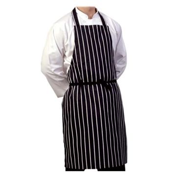 Bib Apron 87cm Butchers Dark Navy White Striped