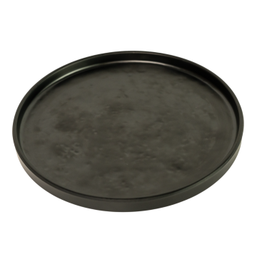 Melamine Hammered Black Walled Plate 17.8cm