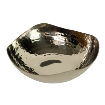 Stainless Steel Hammered Square Bowl 15cm