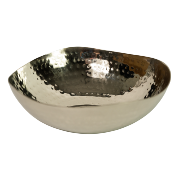 Stainless Steel Hammered Square Bowl 17cm