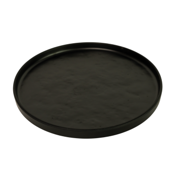 Melamine Hammered Black Walled Plate 21.5cm