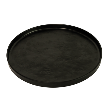 Melamine Hammered Black Walled Plate 26.5cm