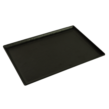 Melamine Hammered Black Rectangular Serving Platter 29x20cm