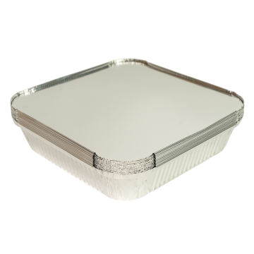 Essential Aluminium Foil Square Container Lid 24.5 x24.5cm (Pack 10)