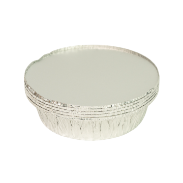 Essential Aluminium Deep Round Dishes with Lid 18cm (Pack 5)