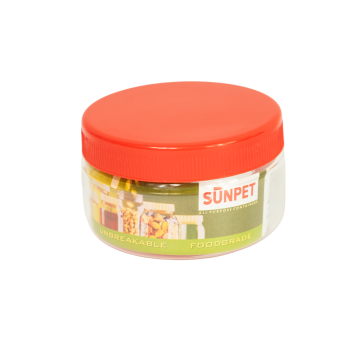 Sunpet Clear Plastic Jar Red Top 150ml (Pack of 6)