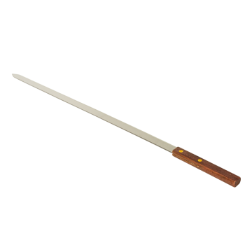 Wooden Handle Flat Steel Skewer 15mm x 24&quot;