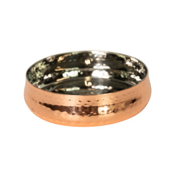 Copper Plated Hammered Curved Serving Bowl 11.5cm