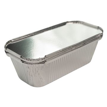 Essential Aluminium Foil Dish &amp; Lids 25x12x6.5cm (Pack 5)