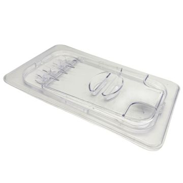 Gastronorm Flip Lid Clear Polycarbonate 1/9