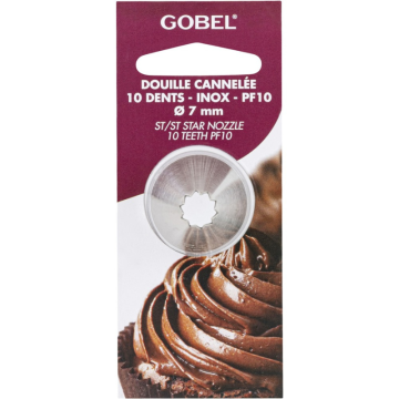 Gobel 7mm Star Piping Nozzle 10 Teeth PF10