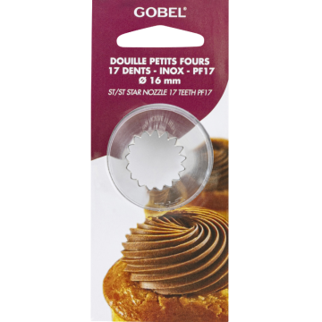 Gobel 16mm Star Piping Nozzle 17 Teeth PF17